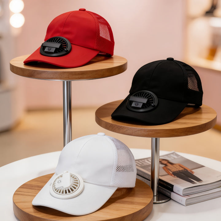 Unisex cap with integrated fan Stornfield
