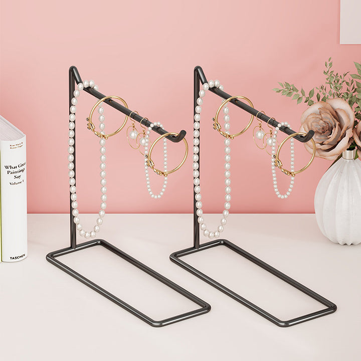 Metal T-Bar Jewelry Display Stand Pair