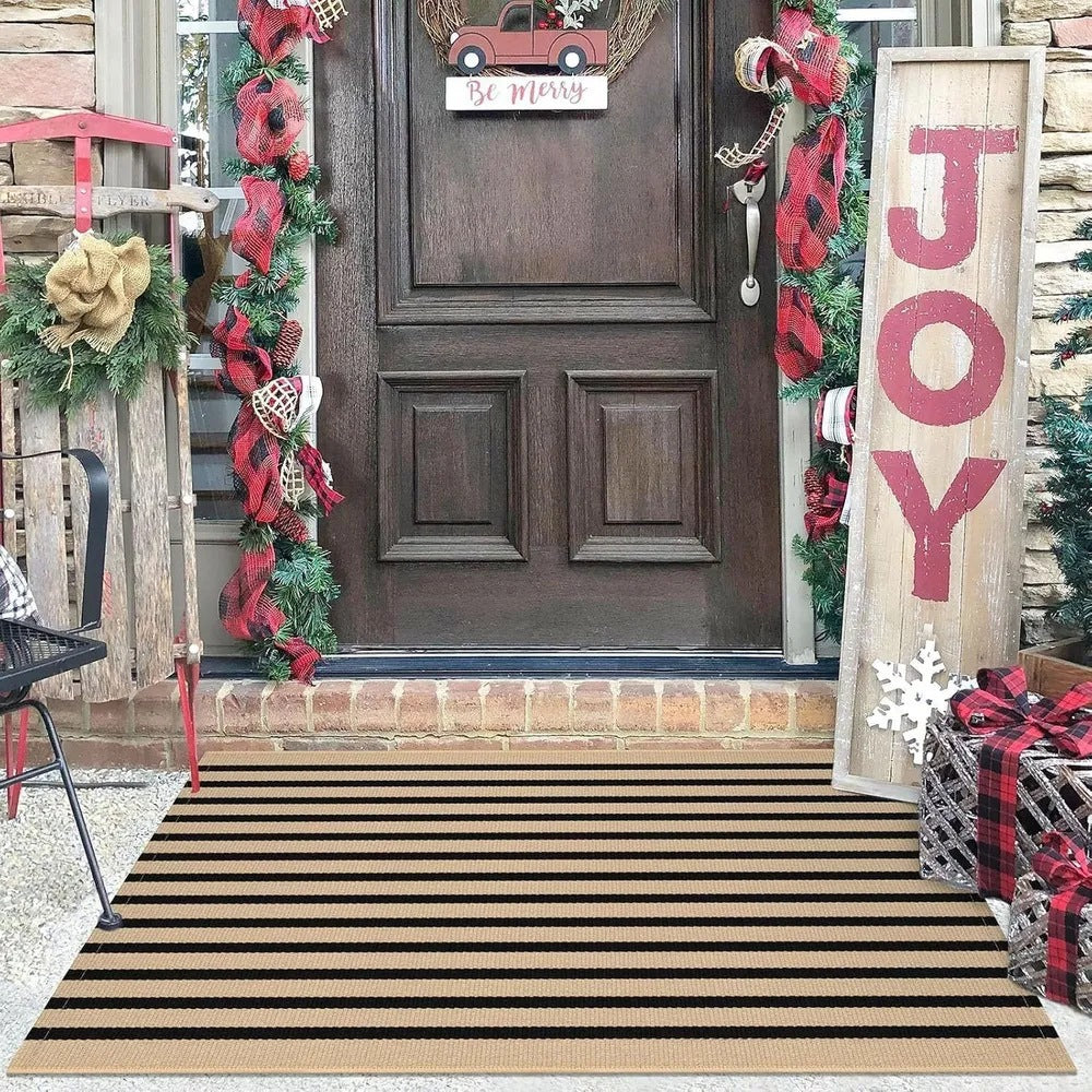 Decorative Striped Entry Mat