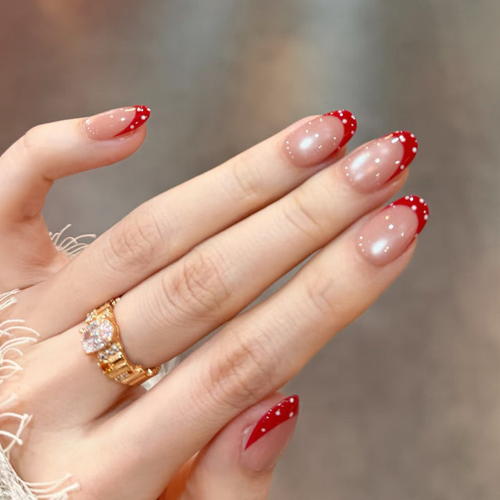 Decorative French Tip Press-On Nail Art Stornfield