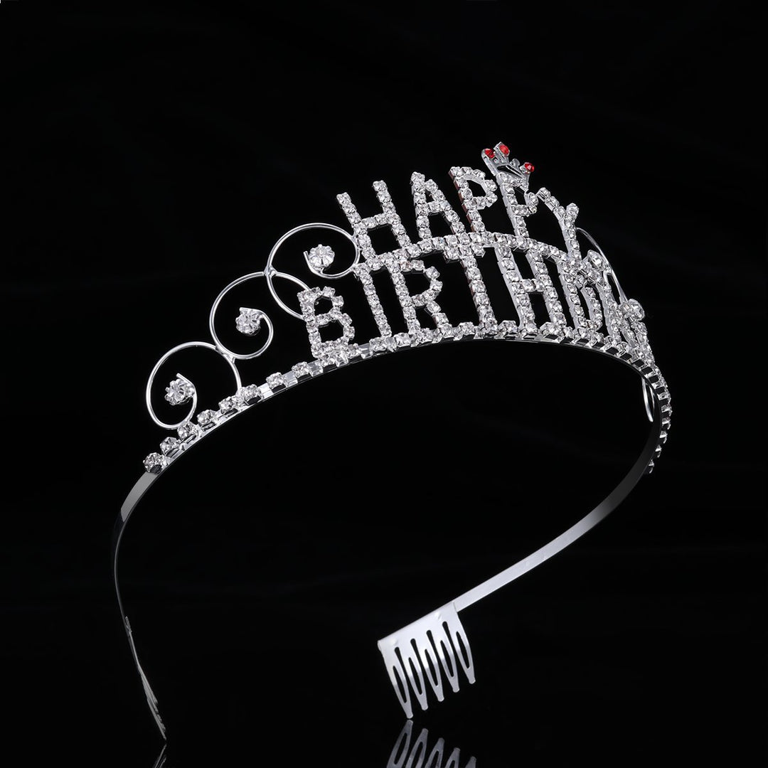 Women's Decorative Hair Crown with Birthday Inscription Stornfield