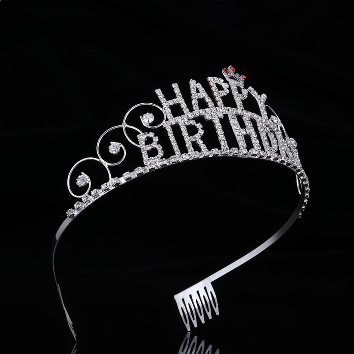 Women's Decorative Hair Crown with Birthday Inscription Stornfield