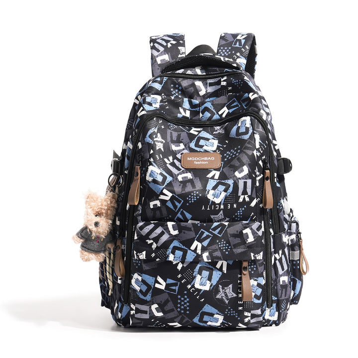 Stylish Multi-Compartment Graphic Print Backpack Stornfield