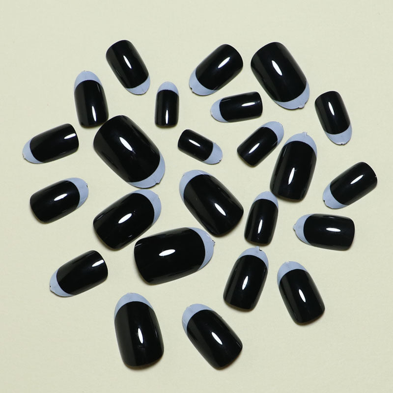 Elegant French Tip Press-On Nail Set Stornfield