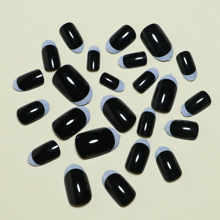 Elegant French Tip Press-On Nail Set Stornfield