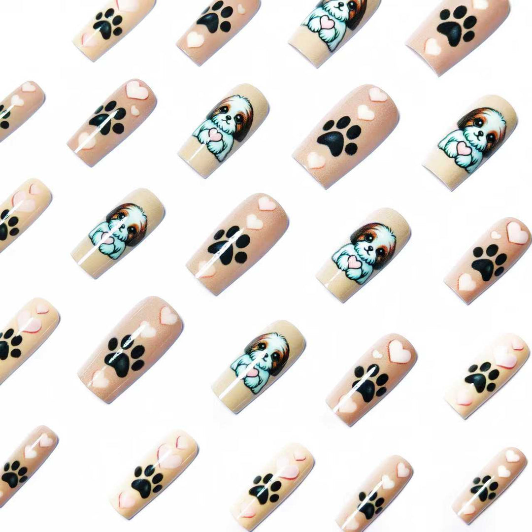 Nail design with cute dog motif Stornfield