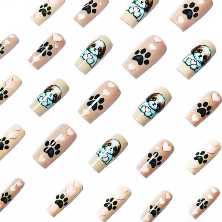 Nail design with cute dog motif Stornfield