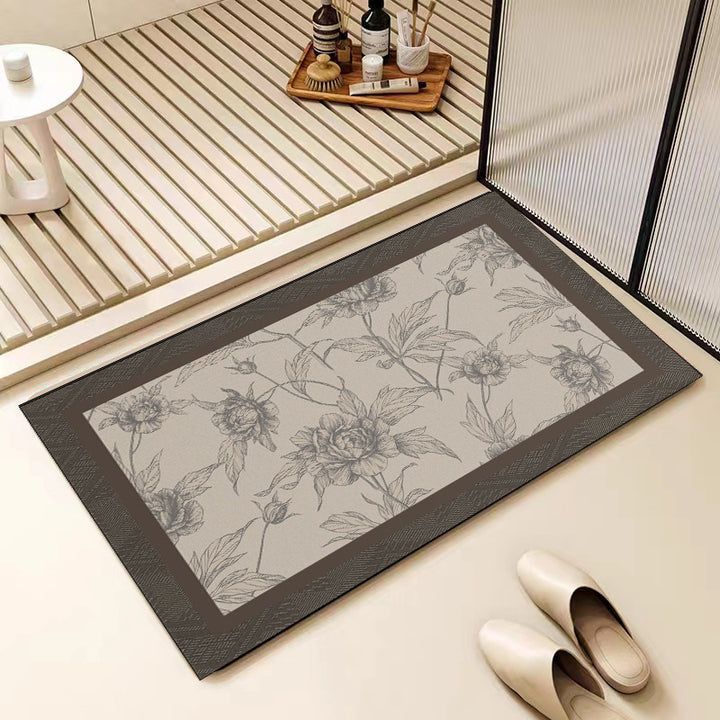 Floral Patterned Bath Mat