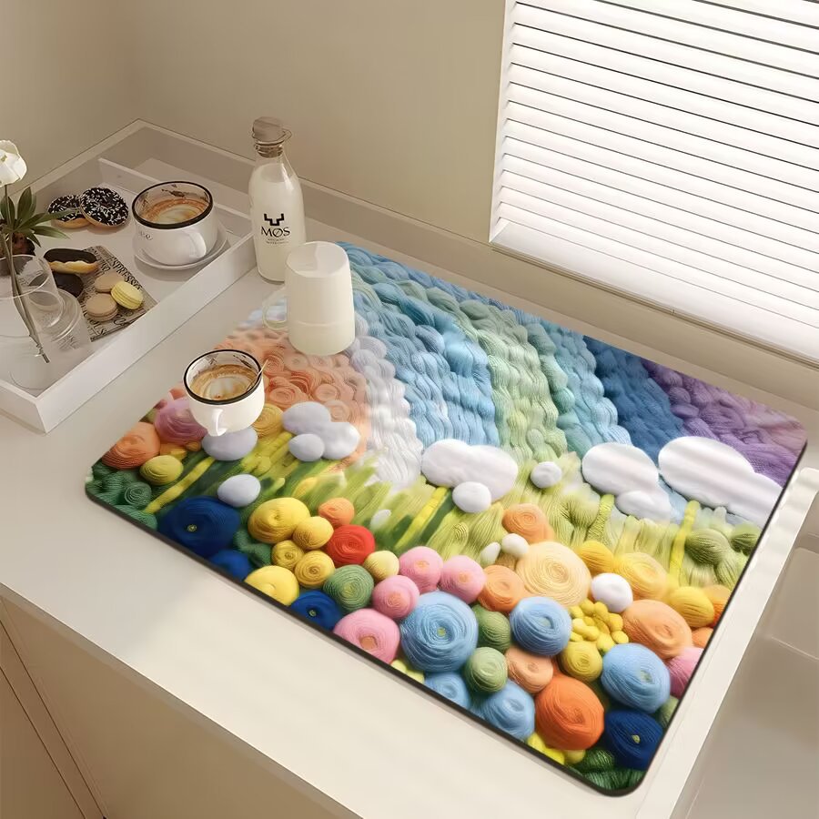 Floral-Themed Kitchen Mat Stornfield