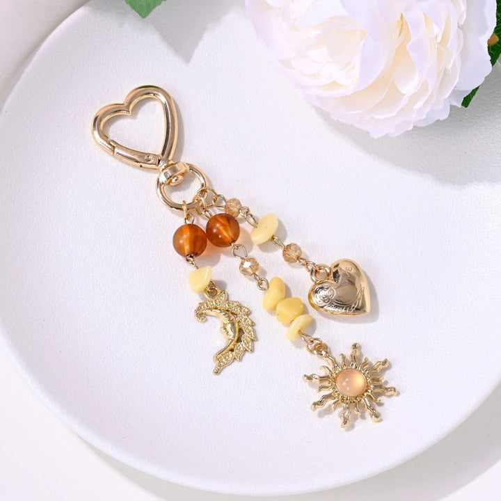 Keychain with Sparkling Sun Motif Stornfield