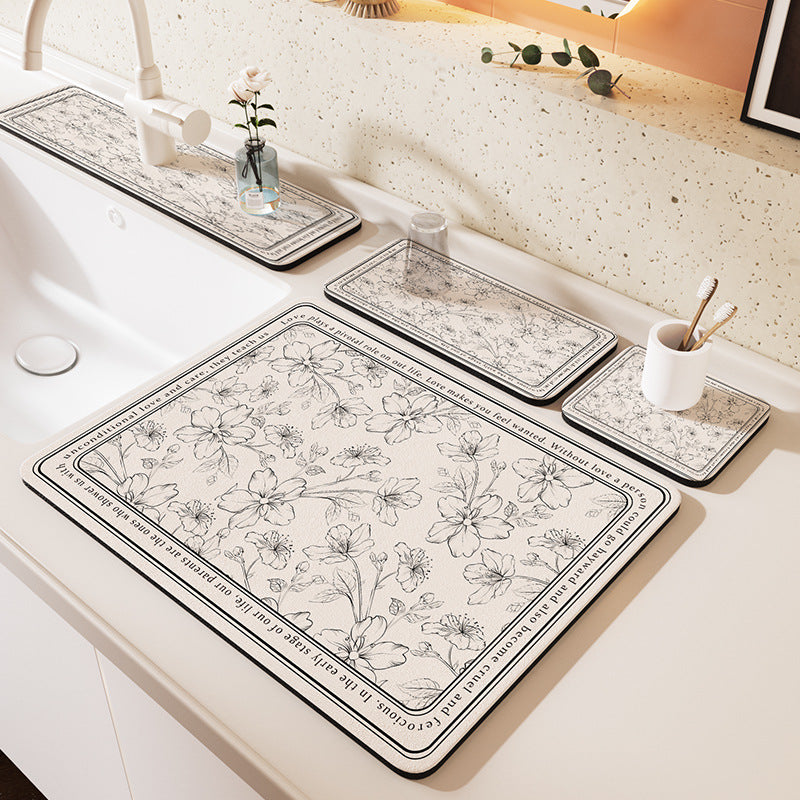 Decorative Kitchen Drying Mat Set