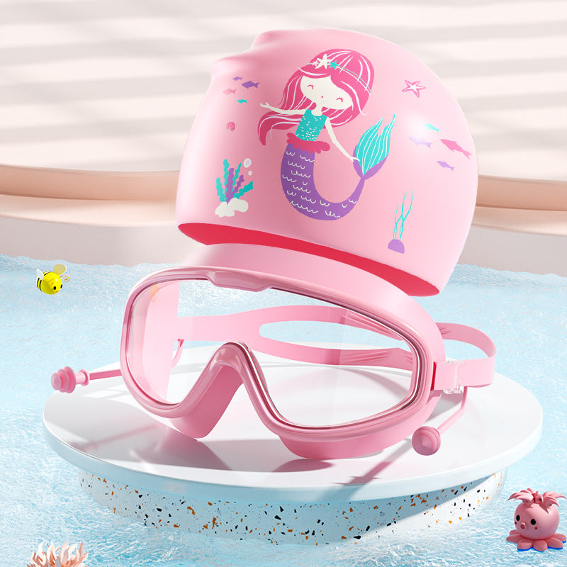 Kids Dinosaur-Themed Swim Mask and Cap Set Stornfield