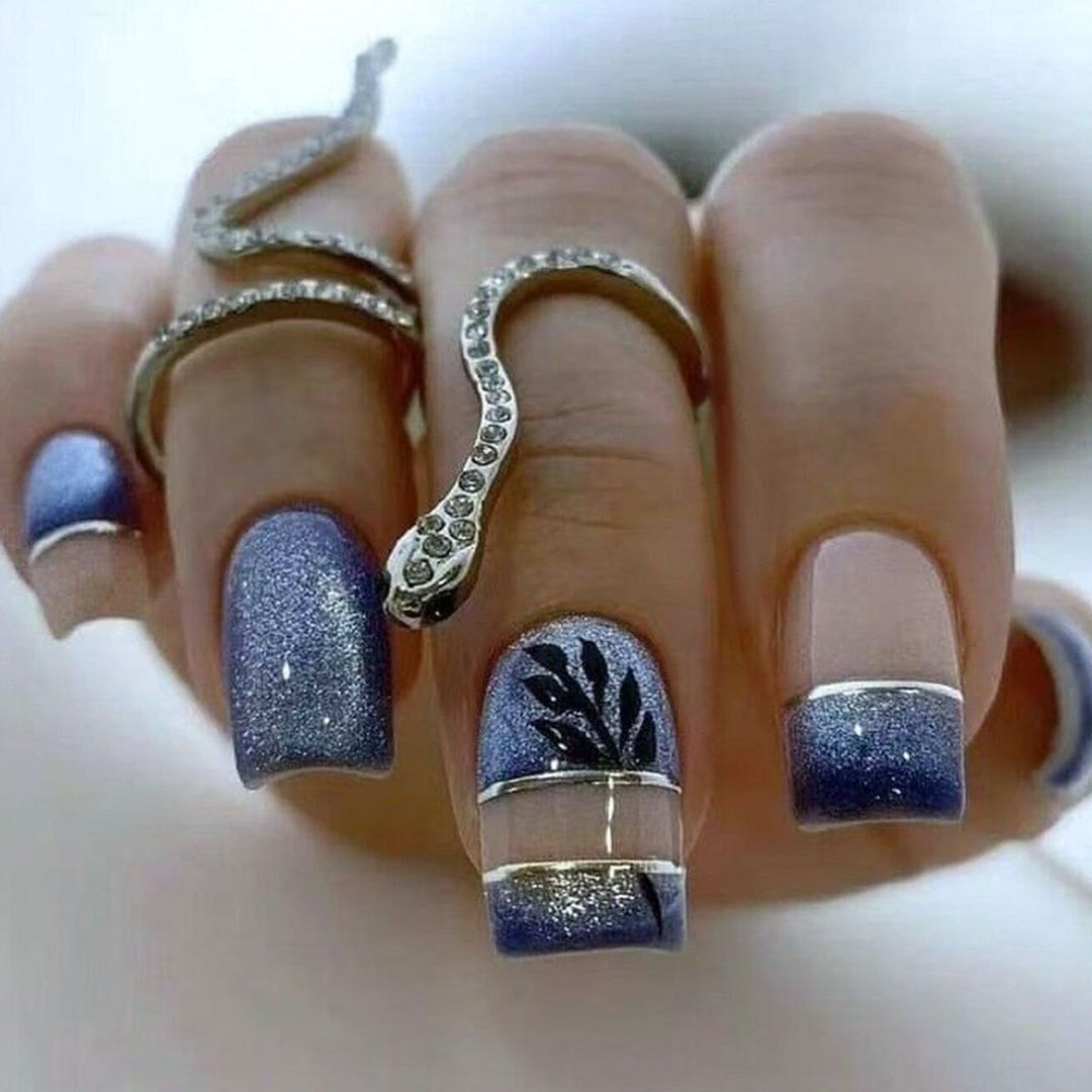 Elegant Botanical Nail Art Set Stornfield