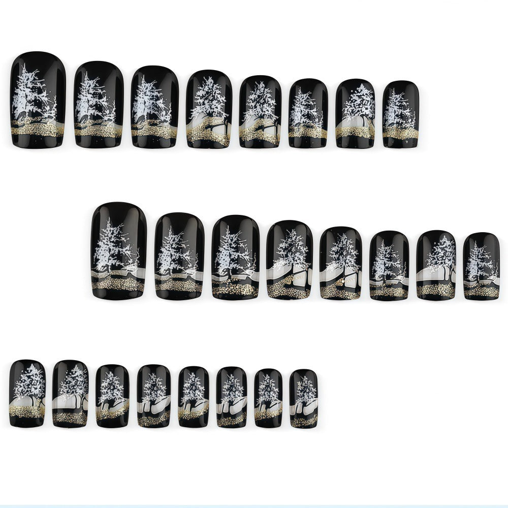 Artificial nails in elegant winter forest design Stornfield