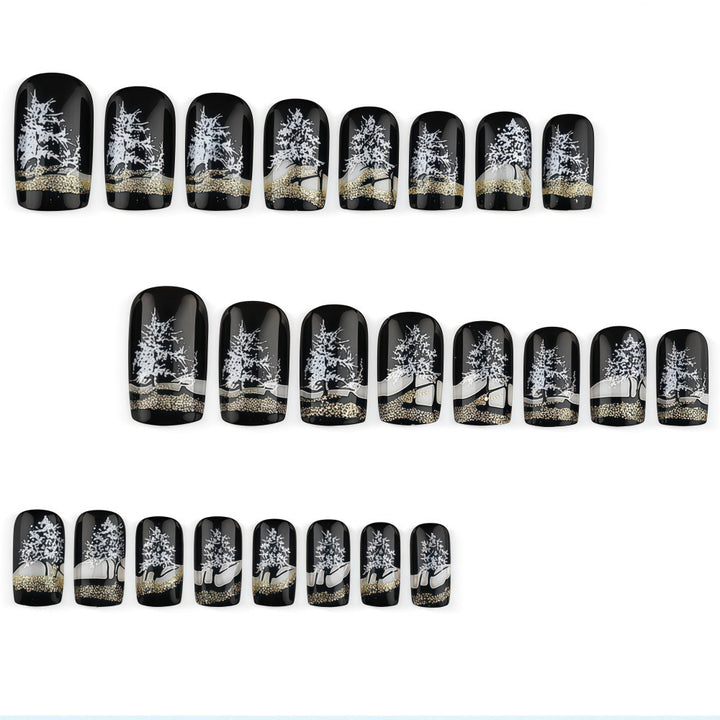 Artificial nails in elegant winter forest design Stornfield
