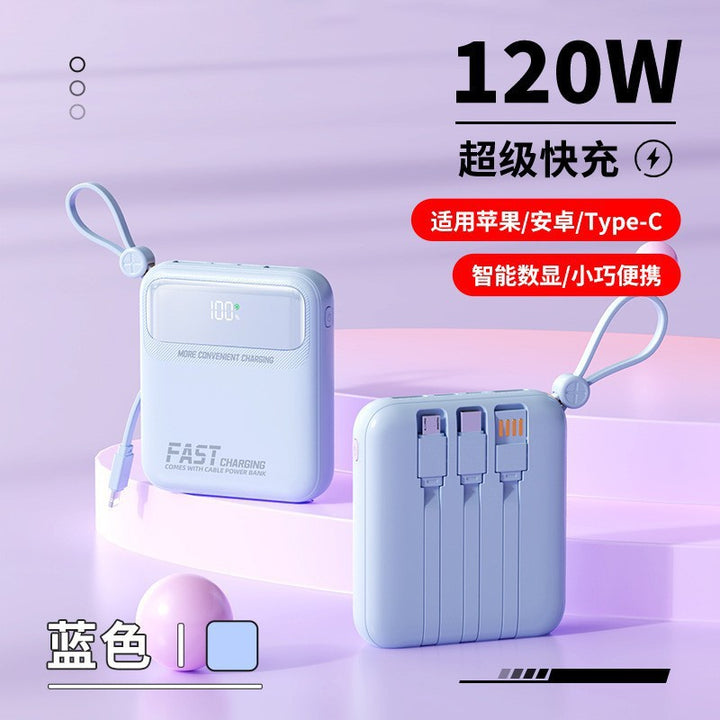 Portable power bank with integrated cables and multifunctional charging port Stornfield