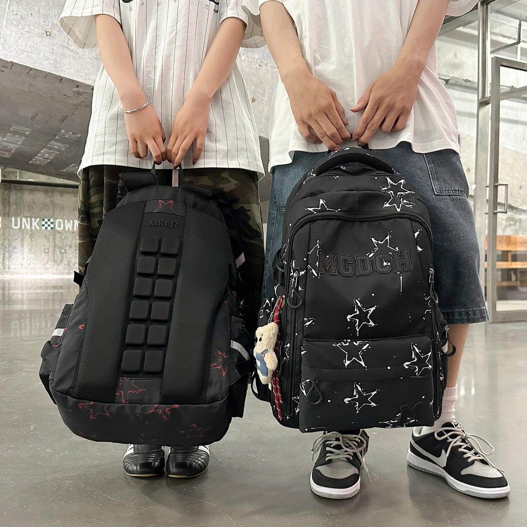 Star-Print Multi-Compartment Backpack Stornfield