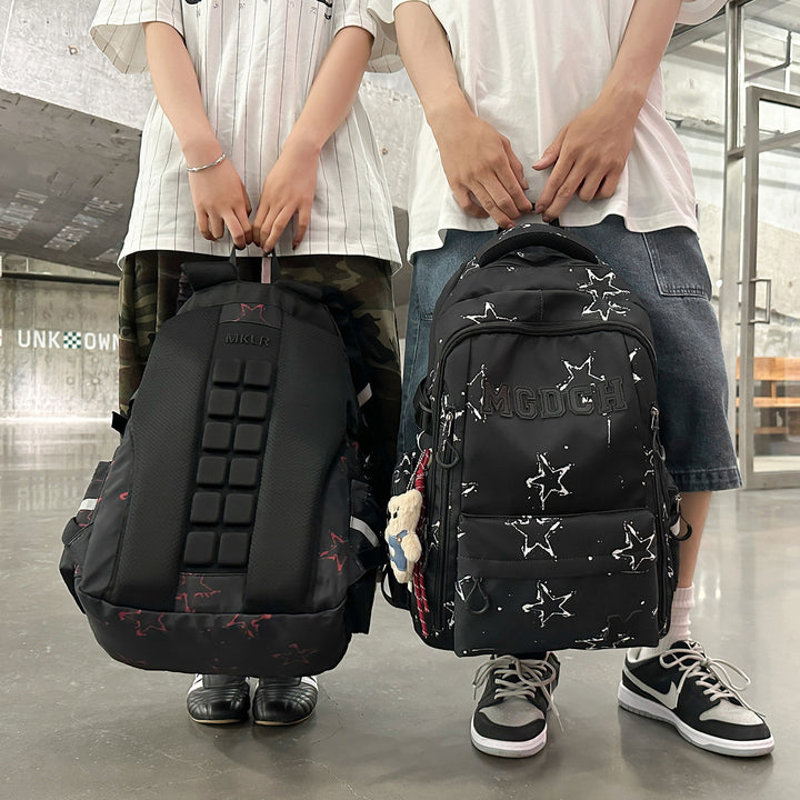Star-Print Multi-Compartment Backpack Stornfield