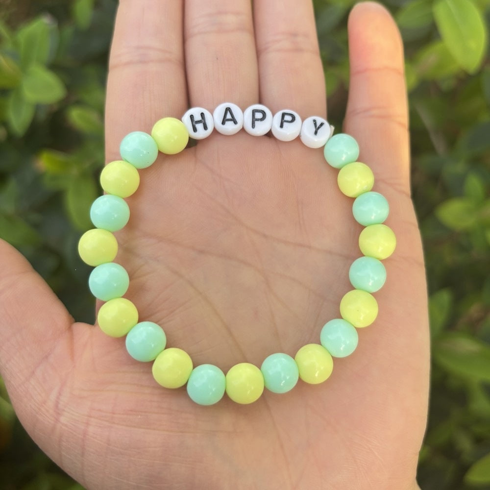 Friendship bracelet made of pastel beads Stornfield