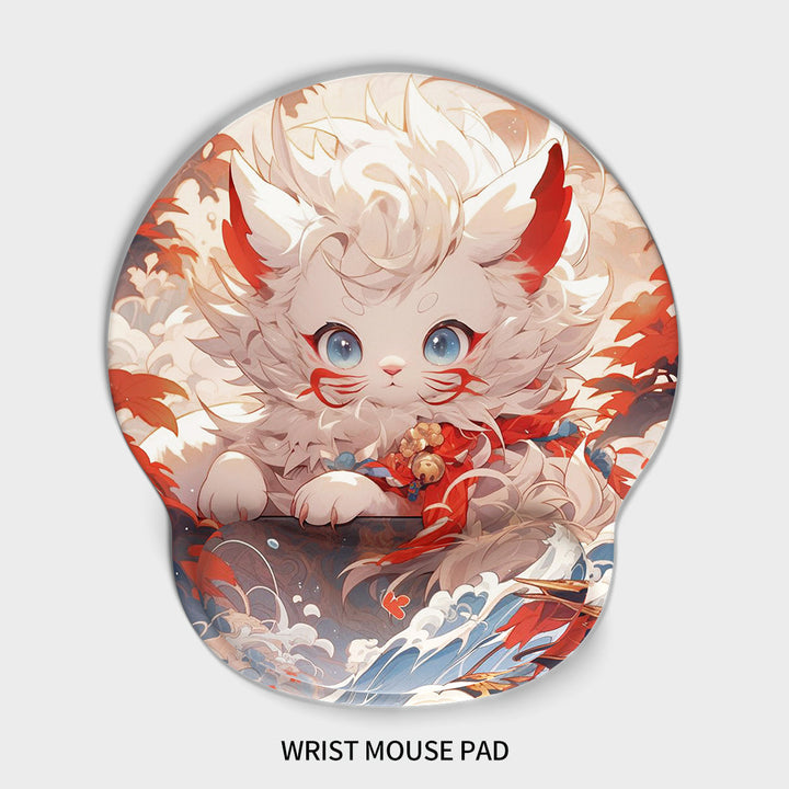 Artistic Cat-Themed Gaming Mouse Pad