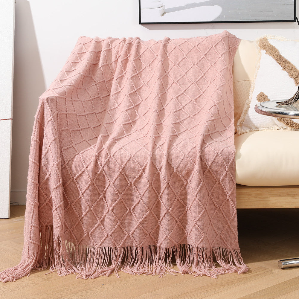 Women's elegant and cozy throw blanket with decorative pattern Stornfield