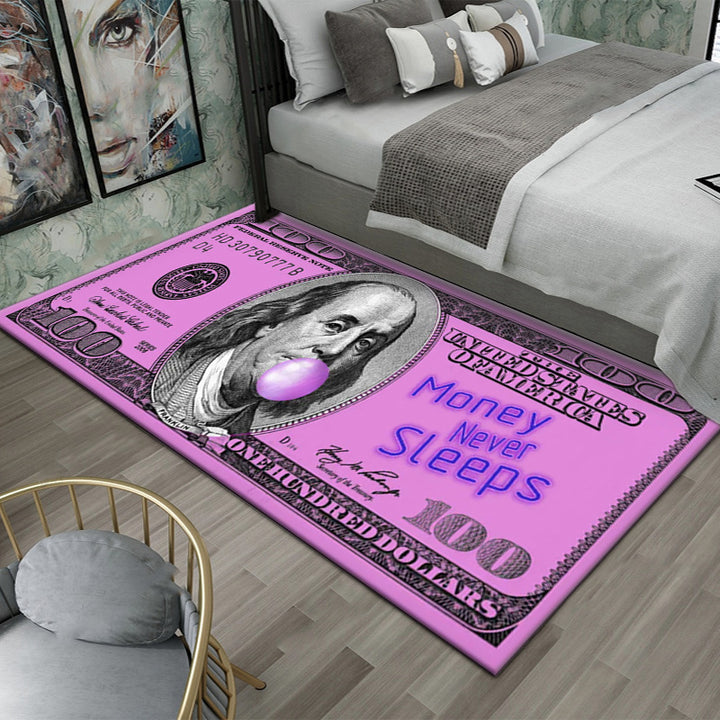 Dollar-Themed Decorative Area Rug