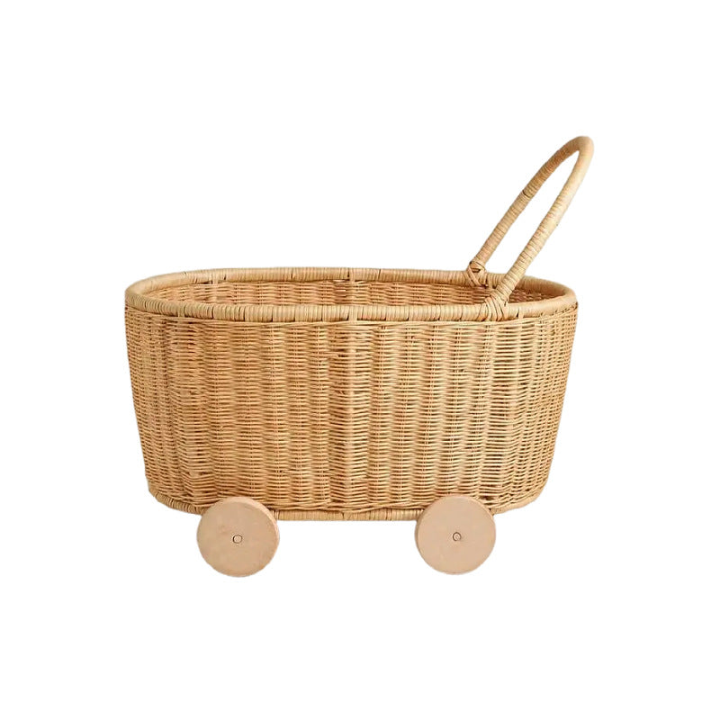 Rolling Woven Storage Cart Stornfield