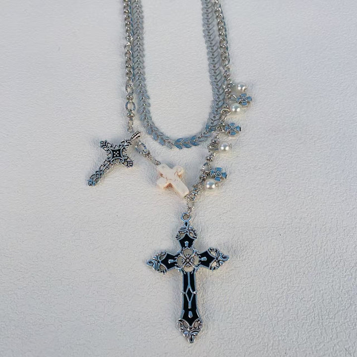 Layered Cross Pendant Necklace Stornfield