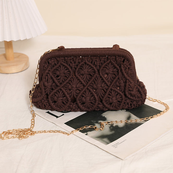 Hand-knotted shoulder bag in Boho style Stornfield