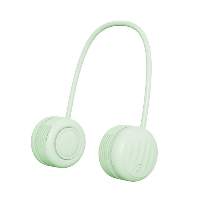 Cooling hands-free dual-head wearable neck fan with flexible gooseneck and USB-C recharge Stornfield