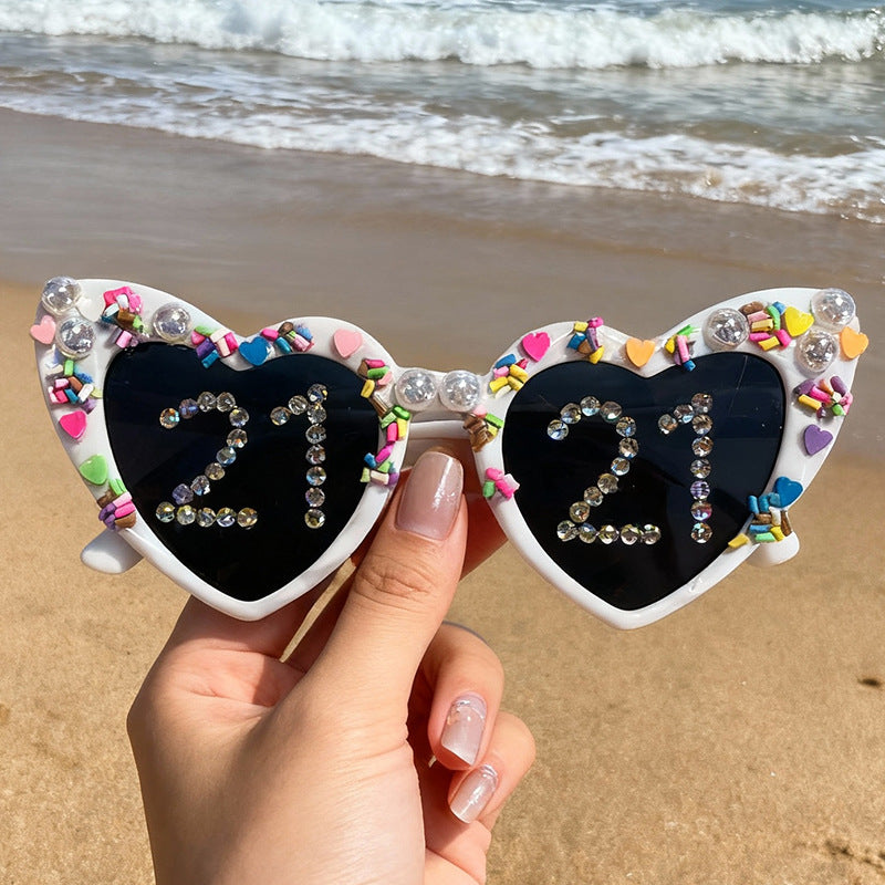 Fun Heart-Shaped Celebration Sunglasses Stornfield