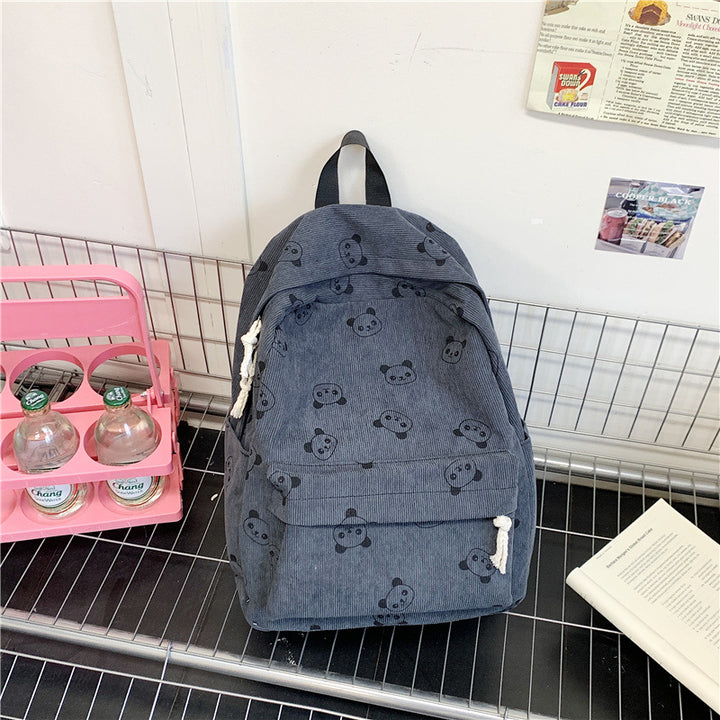 Casual backpack with panda motif Stornfield