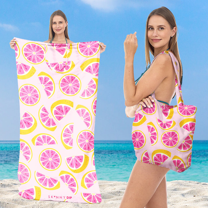 Beach towel with stylish tote bag Stornfield
