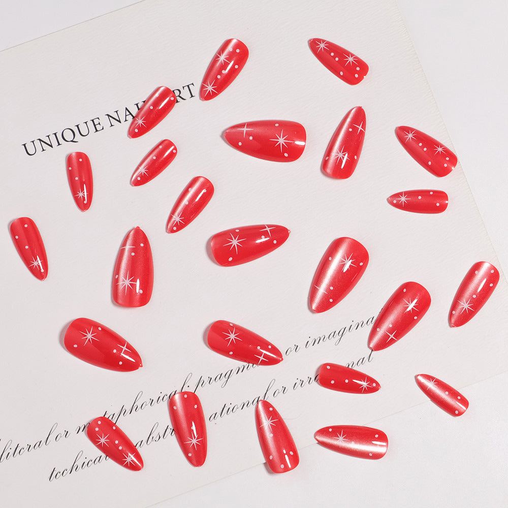 Glossy Stiletto-Shape Press-On Nail Set Stornfield