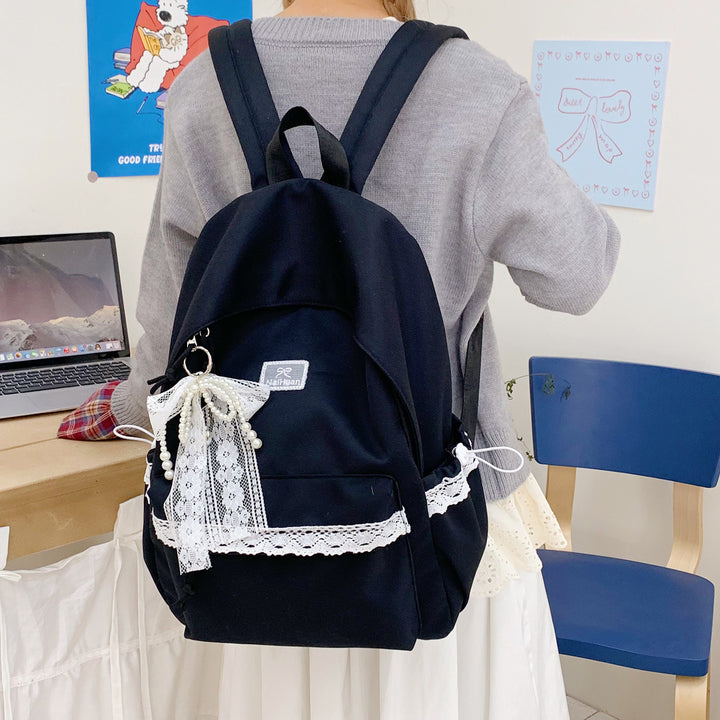 Elegant Lace-Trimmed Daily Backpack Stornfield