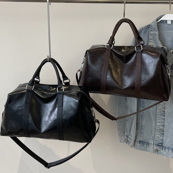 Premium Leather Travel Duffel
