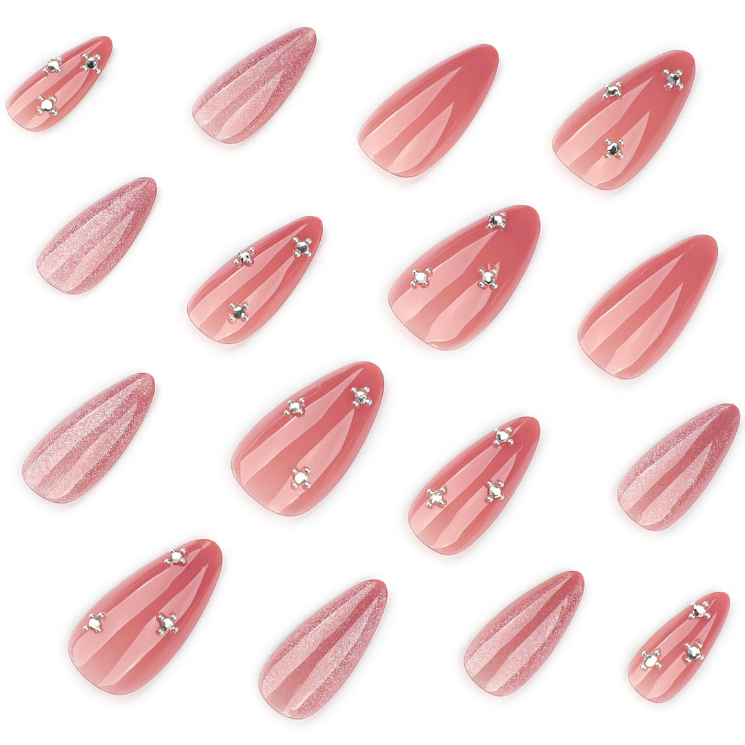 Artistic Nail Extensions with Glitter Design Stornfield