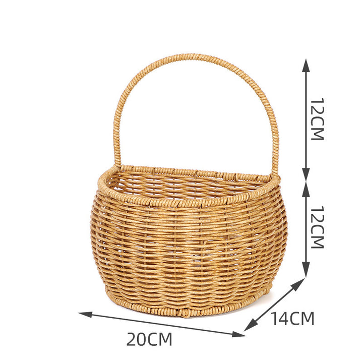 Handwoven Round Storage Basket Stornfield
