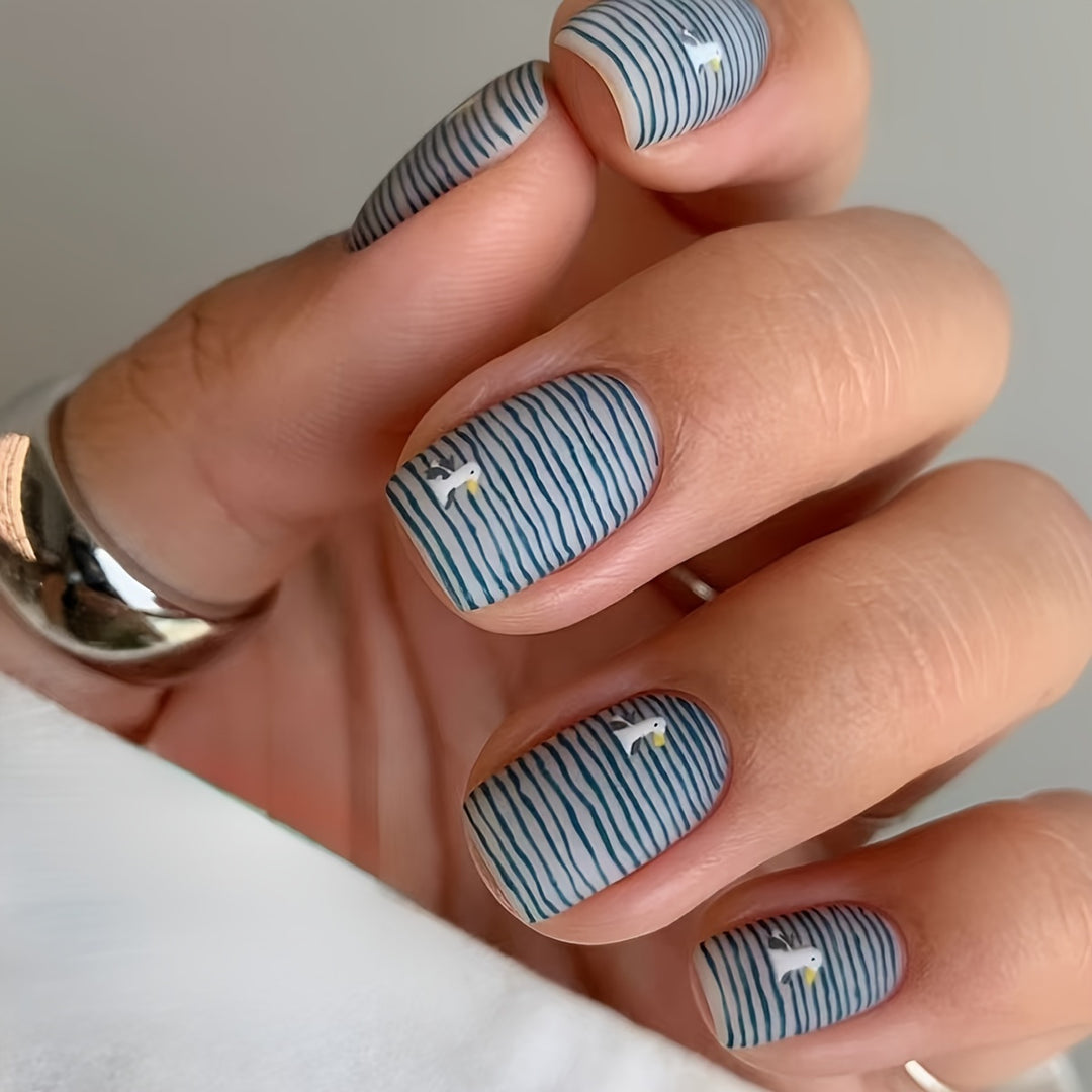 Floral Art Acrylic Nail Set Stornfield