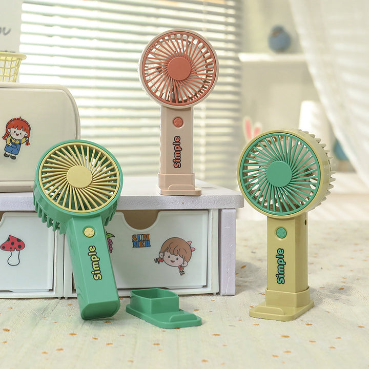 Ladies portable hand fan with variable speed control and ergonomic design Stornfield
