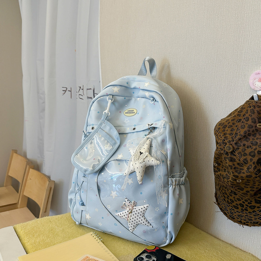 Heart-Appliqué Casual Backpack Stornfield