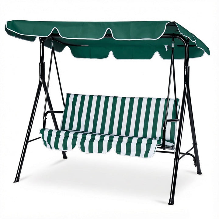 Roomy outdoor canopy swing bench with adjustable canopy Stornfield