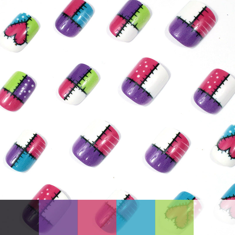 Artistic Heart-Printed Nail Art Set Stornfield
