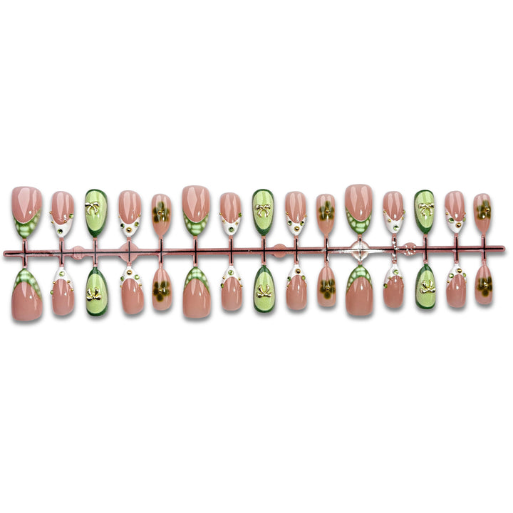 Floral-Inspired Decorative Press-On Nail Set