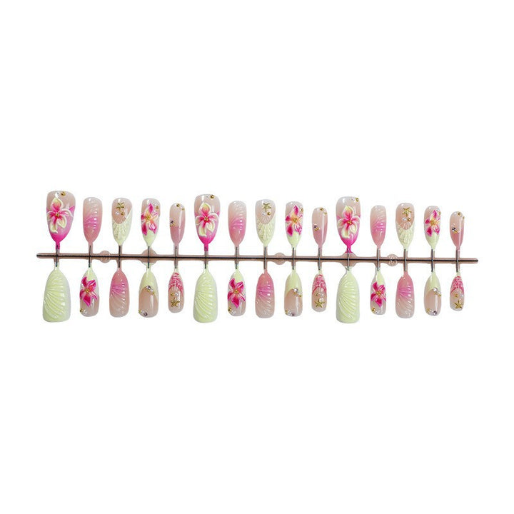 Artificial nail set with floral 3D designs Stornfield