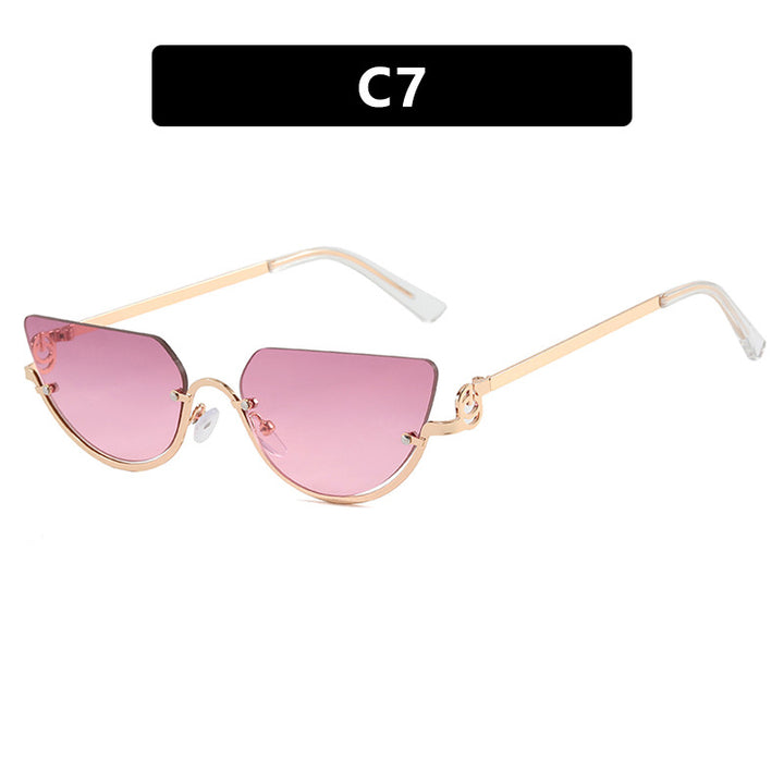 Ladies Cat-Eye Sunglasses with Gold-Colored Metal Frame and UV Protection Stornfield