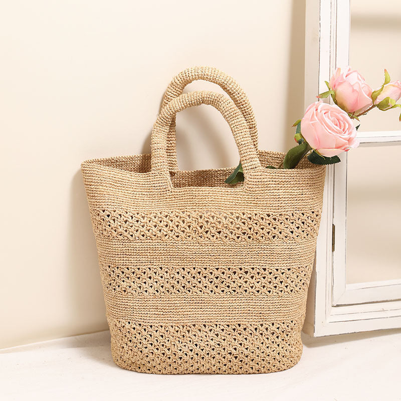 Handcrafted Beach Bag Made From Braided Natural Material Stornfield