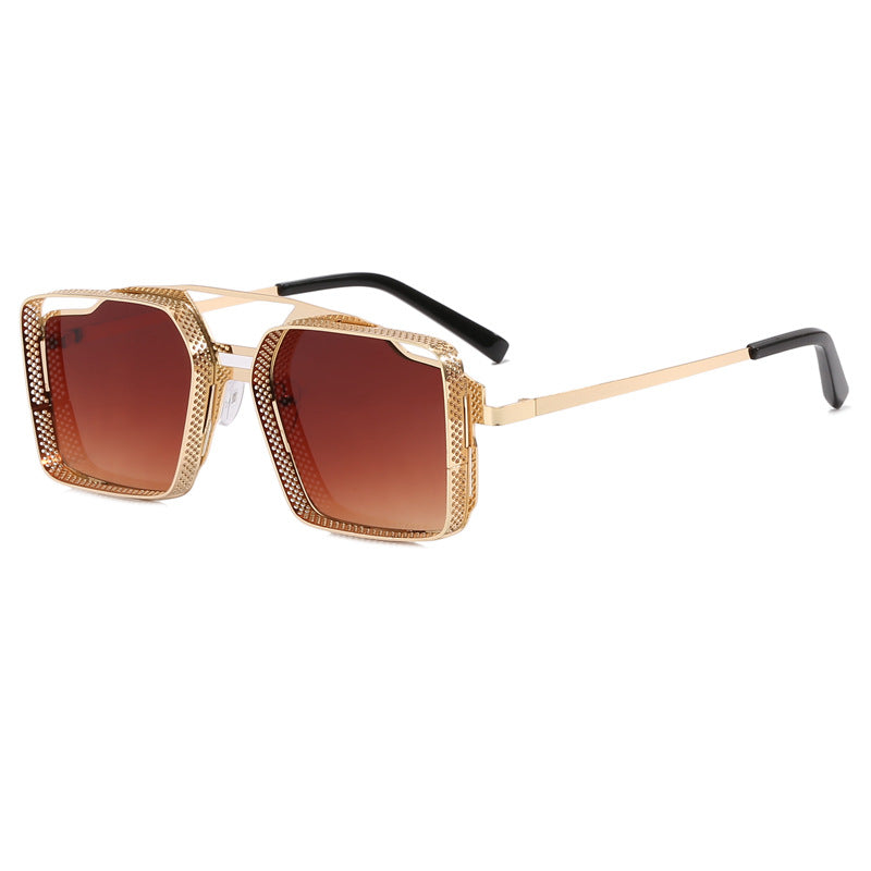 Women's square glasses with perforated, modern frame Stornfield