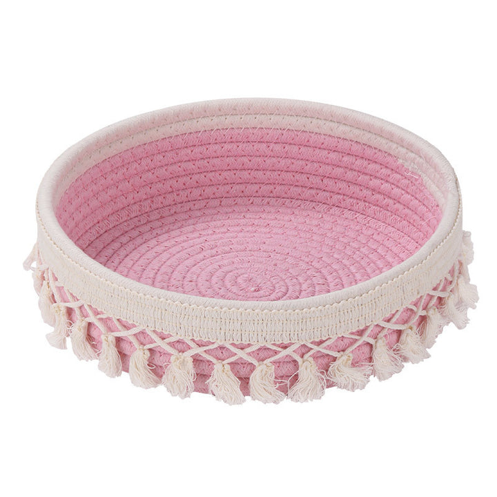 Women Decorative Storage Basket with Tassels Stornfield