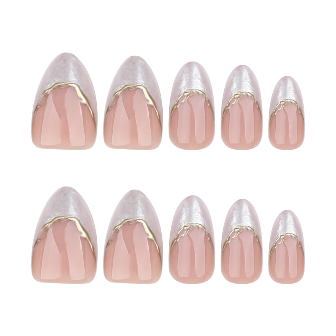 Artful Stiletto Nails with Golden Accents Stornfield